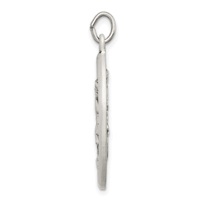 Sterling Silver Antiqued Reversible St. Michael Medal Pendant