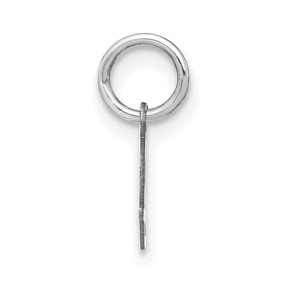 14k White Gold Upper case Letter J Initial Charm Pendant for Women