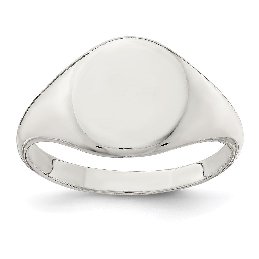 Sterling Silver 13x10mm Closed Back Signet Ring Size 10