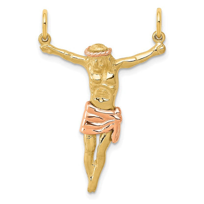 14k Two-tone Gold Rose Corpus Pendant for Women