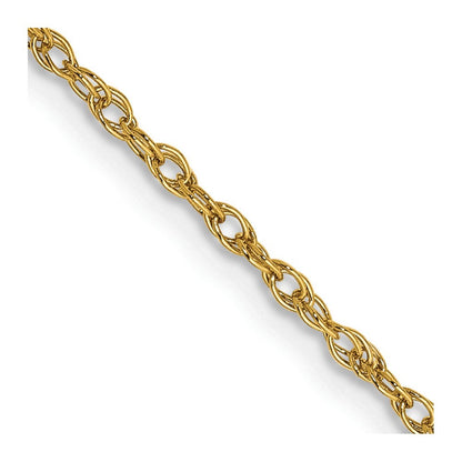 14k Yellow Gold 24 inch 1.3 Heavy Baby Rope Chain Necklace