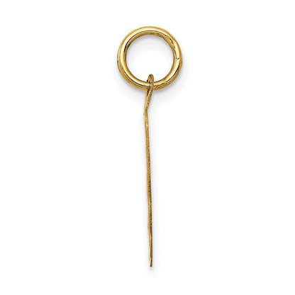 14k Yellow Gold Polished IT'S A BOY Scalloped Disc Charm Pendant for Women