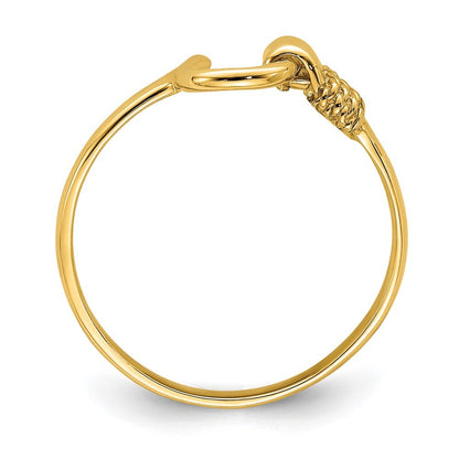 14K Yellow Gold Horseshoe Ring Size 7