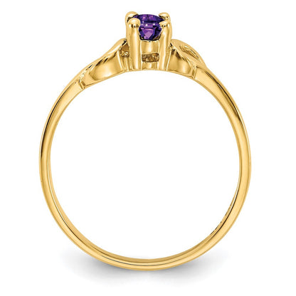 14K Yellow Gold 5x3mm Oval Amethyst ring