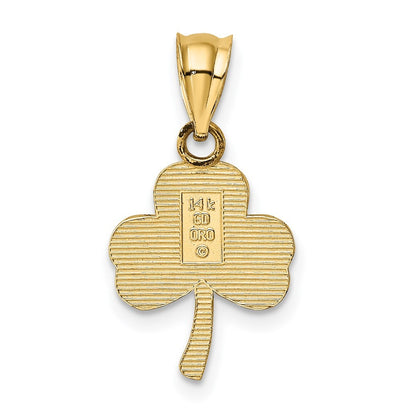 14k Yellow Gold 3-Leaf Clover Pendant