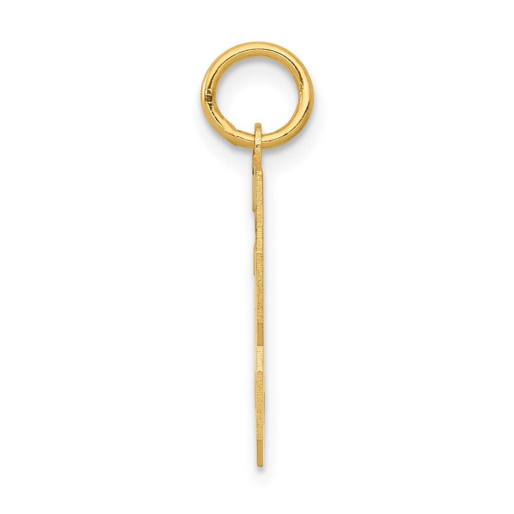 14k Yellow Gold Small Polished Number 33 Charm Pendant for Women