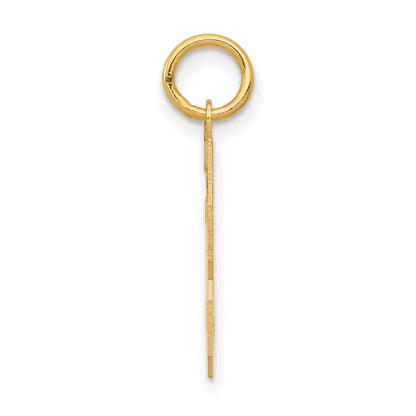 14k Yellow Gold Small Polished Number 33 Charm Pendant for Women