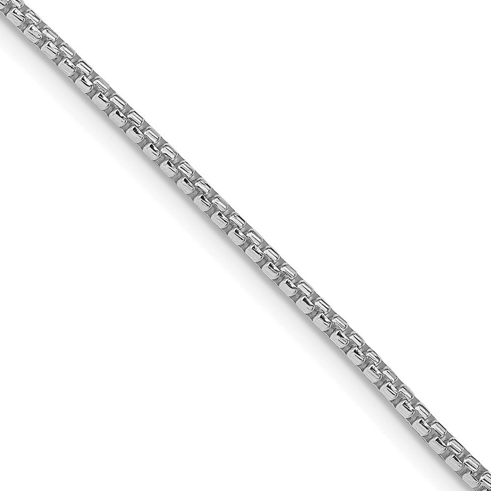 Sterling Silver Rhodium-plated 1.75mm Diamond-cut Round Box Chain Necklace