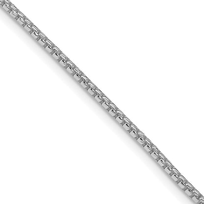 Sterling Silver Rhodium-plated 1.75mm Diamond-cut Round Box Chain Necklace