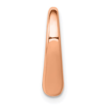 14K Rose Polished Floating Heart Chain Slide
