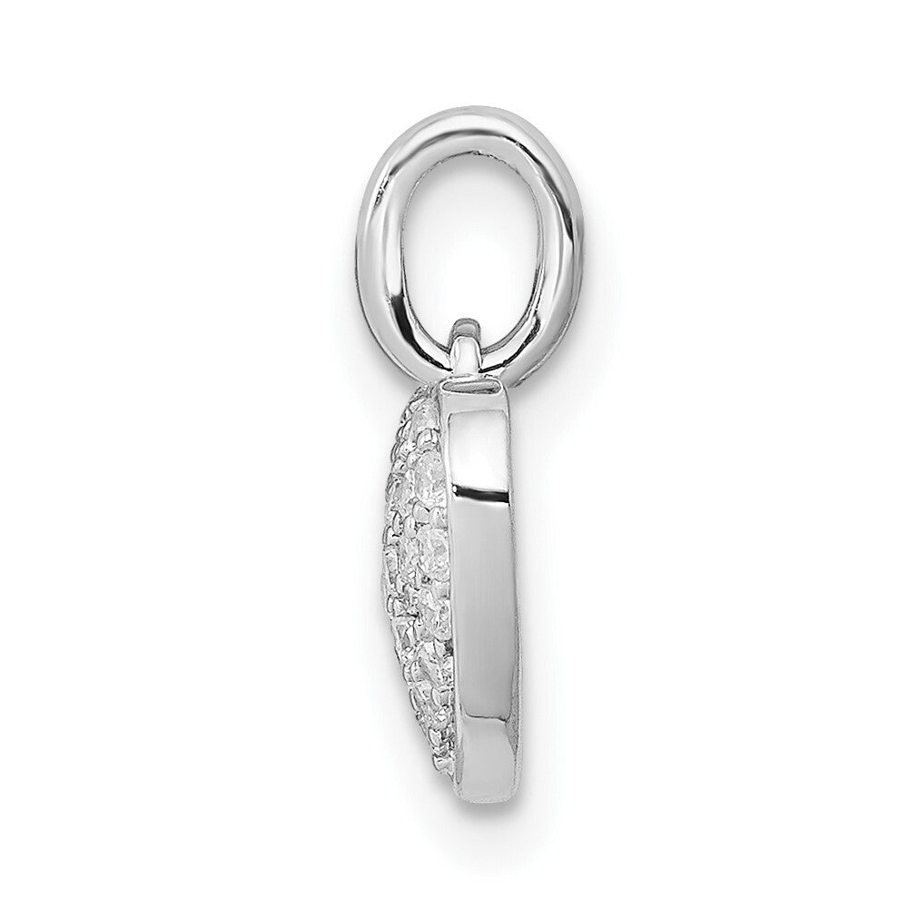14k White Gold 1/5ct. Diamond Heart Pendant for Women