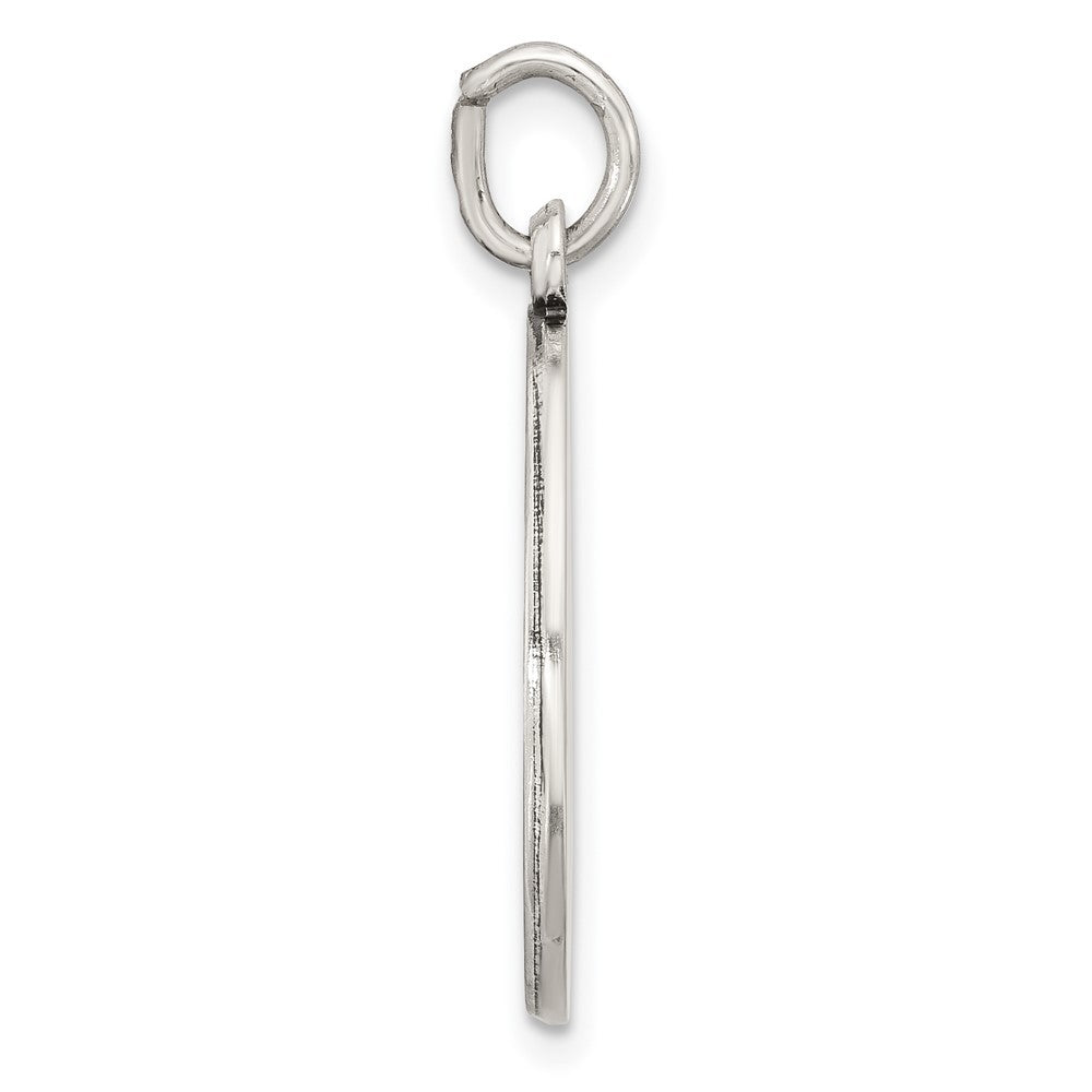 Sterling Silver Antiqued Solid Confirmation Pendant