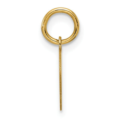 14k Yellow Gold Plain Small .013 Gauge Facing Left Engravable Girl Head Charm