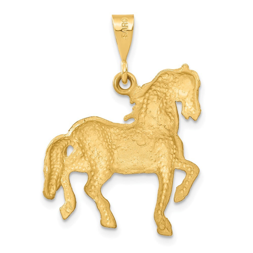 14k Yellow Gold Horse Pendant