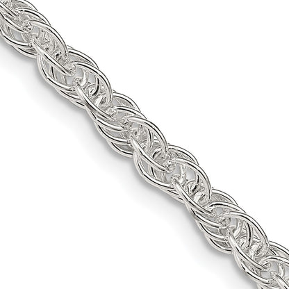 Sterling Silver 3.8mm Loose Rope Chain Necklace