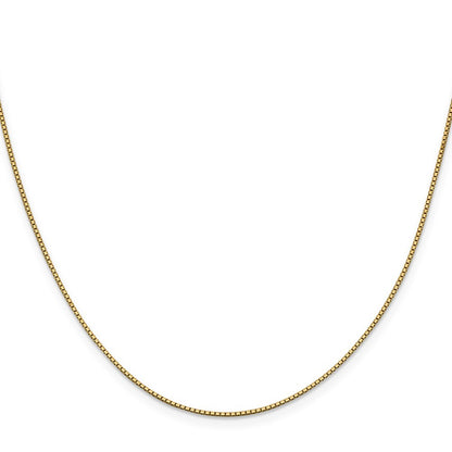 14k Yellow Gold 18 inch .95mm Box Chain Necklace