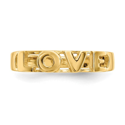 14K Yellow Gold LOVE Ring