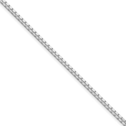 Sterling Silver Rhodium-plated 2.5mm Box Chain Necklace
