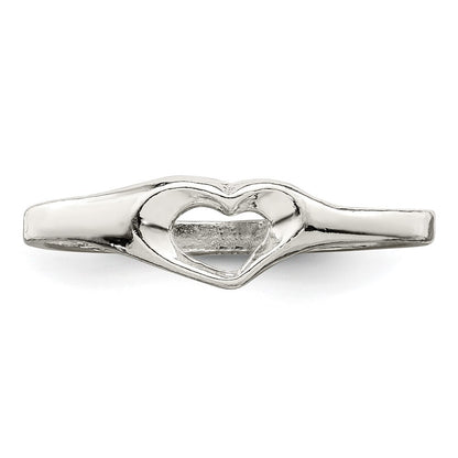 Sterling Silver Heart Ring Size 6
