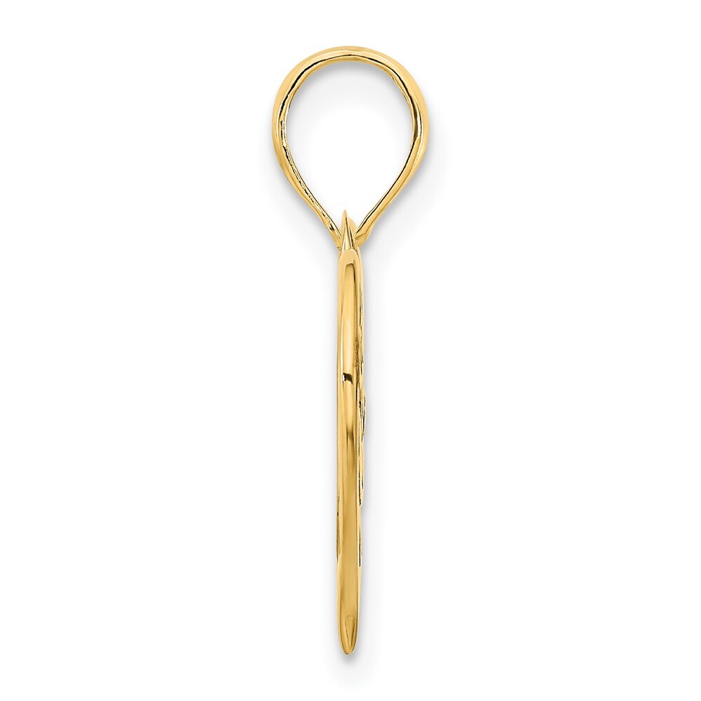 14k Yellow Gold MOM Heart Pendant for Women