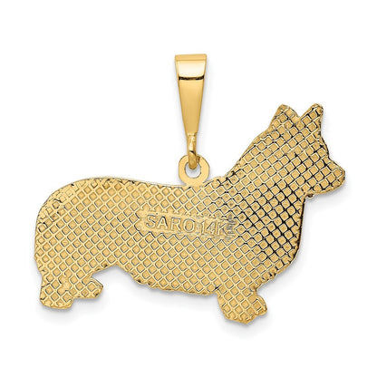 14k Yellow Gold Welsh Corgi Pendant for Women