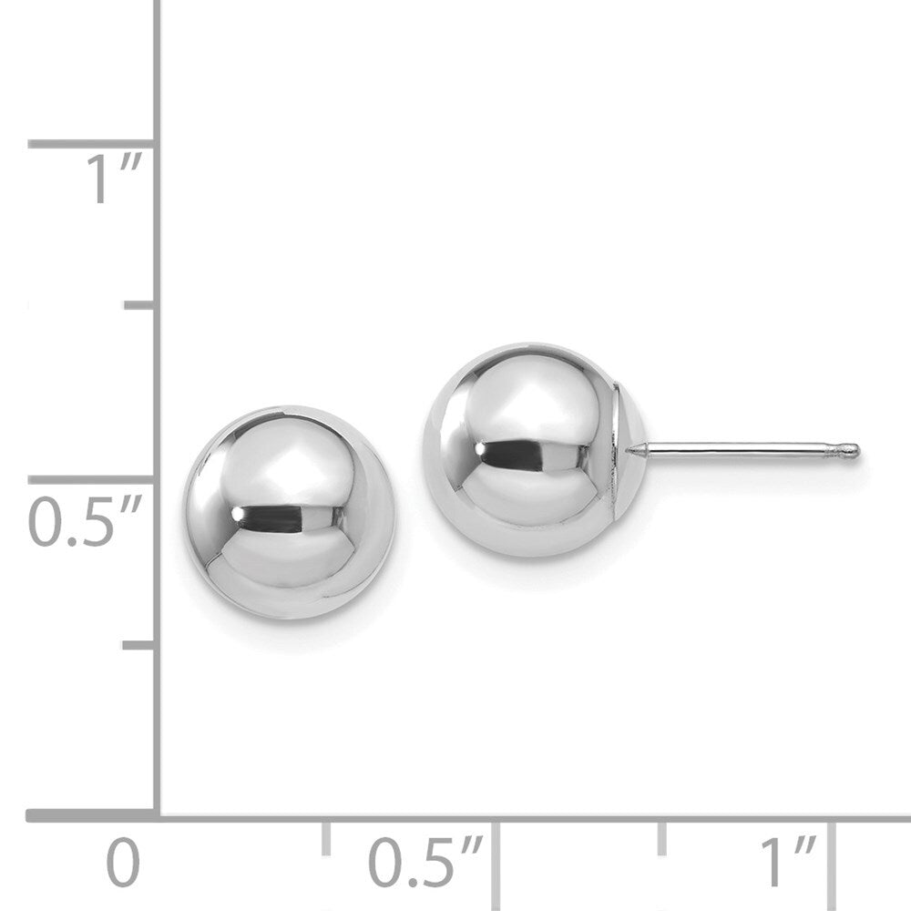 14k White Gold Polished 8mm Ball Stud Earrings Gift for Women