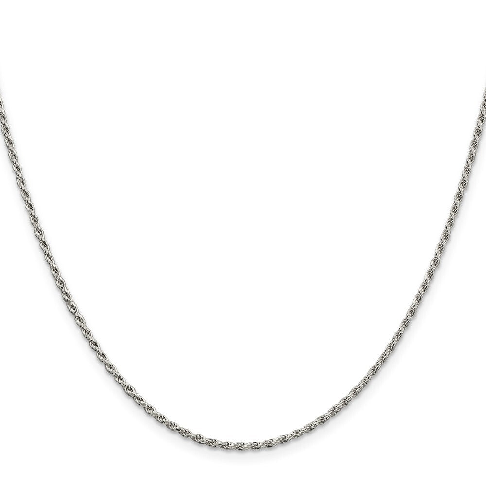 Sterling Silver 1.7mm Diamond-cut Rope Chain