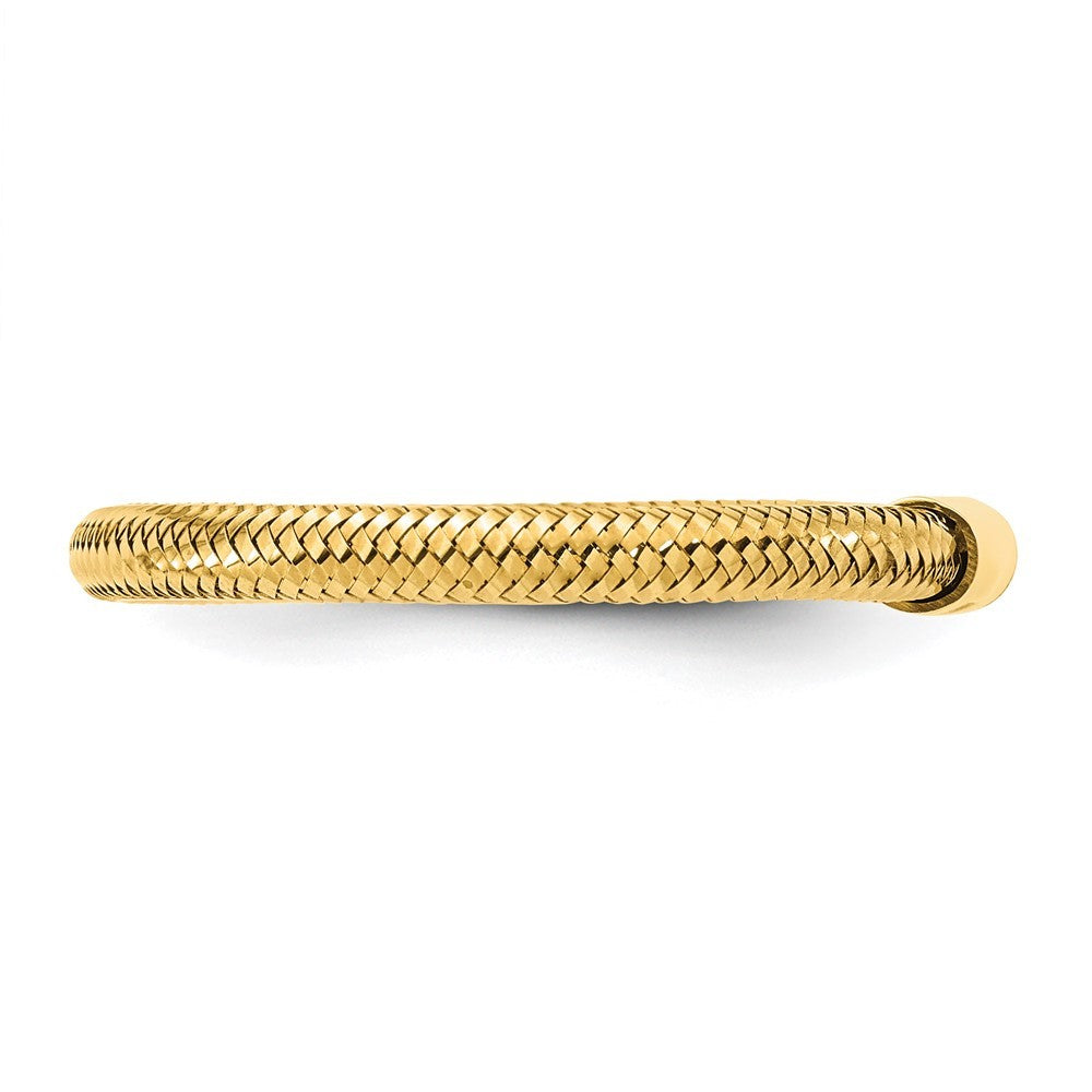 14k Yellow Gold Polished Mesh Stretch Ring