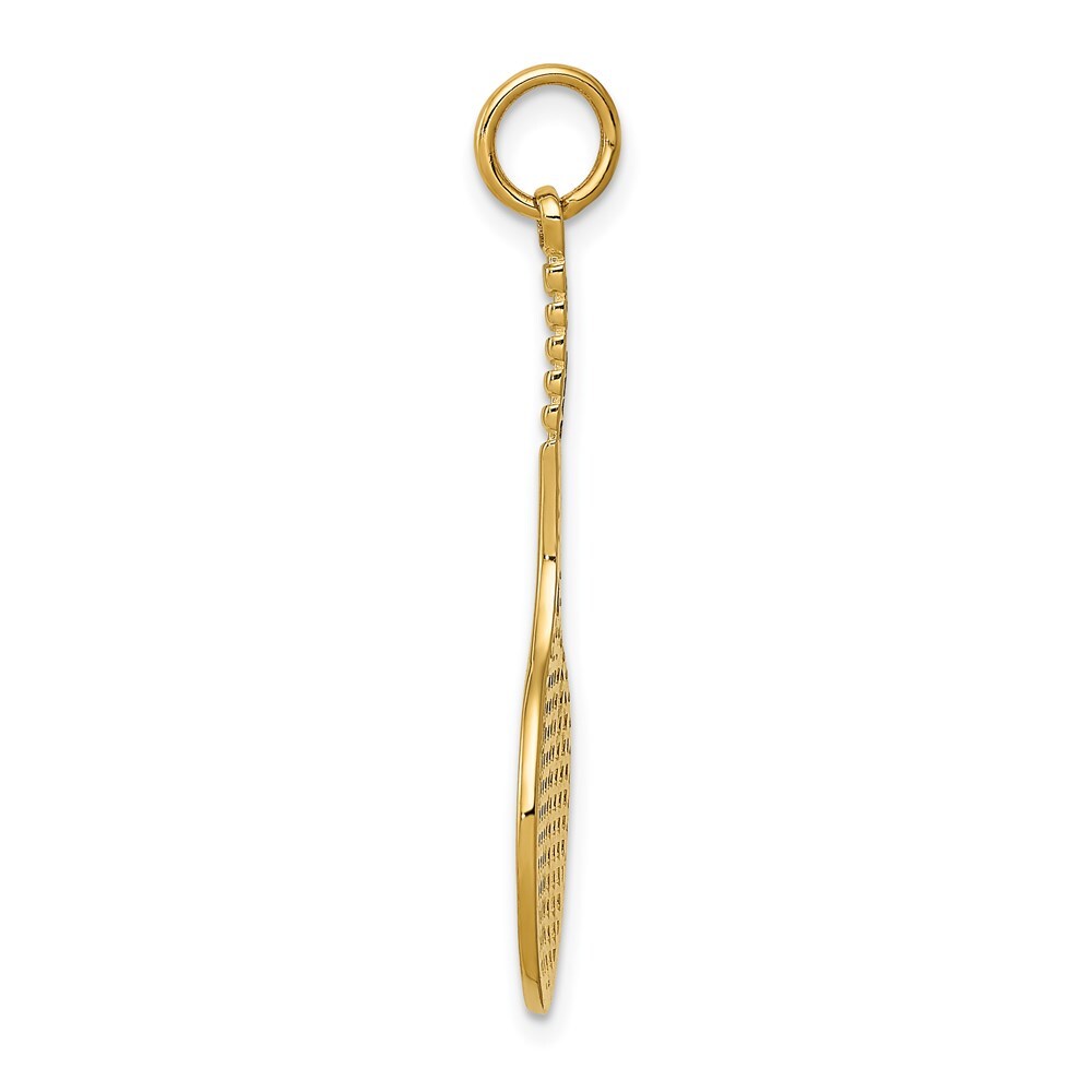14k Yellow Gold Tennis Racquet Charm