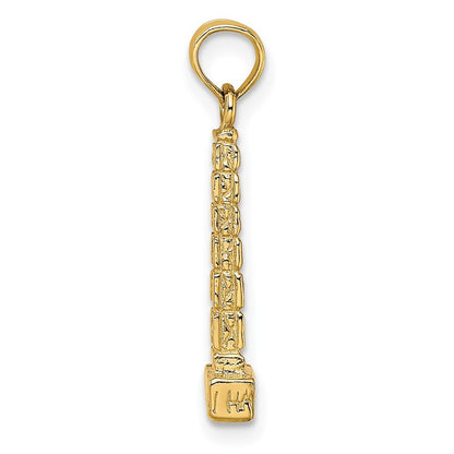 14k Yellow Gold 3D John Hancock Building, Chicago Charm