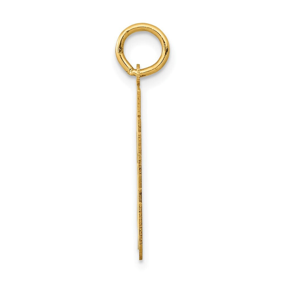 14k Yellow Gold Medium Polished Number 53 Charm Pendant for Women