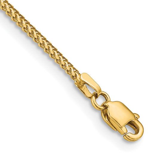 14k Yellow Gold 7 inch 1mm Franco Bracelet