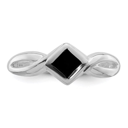 Sterling Silver Onyx Ring Size 8
