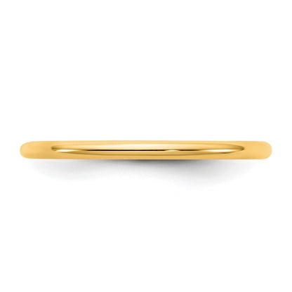 14K Yellow Gold 1.5mm Standard Comfort Fit Band Size 7