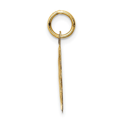 14k Yellow Gold Merry Christmas Disc Charm Pendant for Women