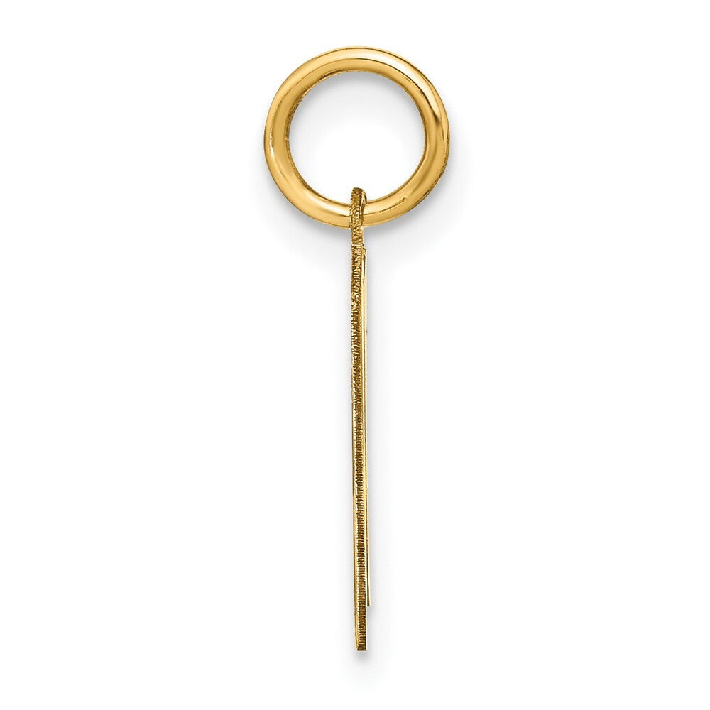 14k Yellow Gold Letter N Initial Pendant for Women