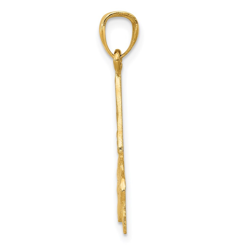 14k Yellow Gold Hummingbird Pendant for Women