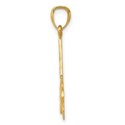 14k Yellow Gold Hummingbird Pendant for Women