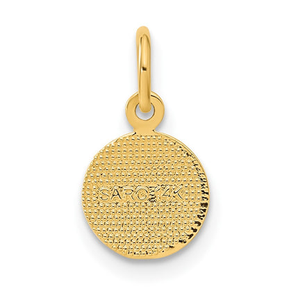 14k Yellow Gold Small Polished Angel Charm
