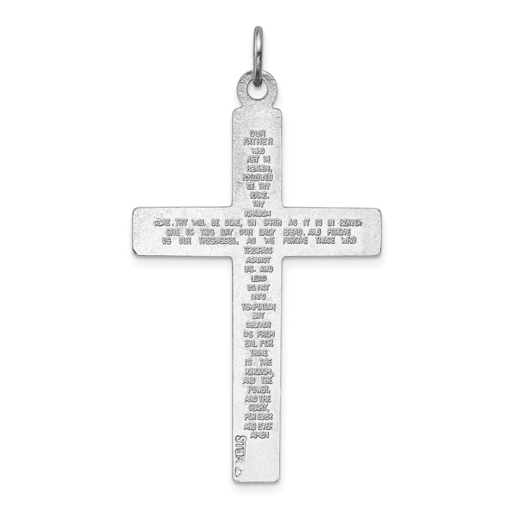 Sterling Silver Rhodium-plated Crucifix Pendant Holiday Gift for Women