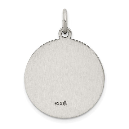 Sterling Silver Antiqued Saint John the Baptist Medal Pendant