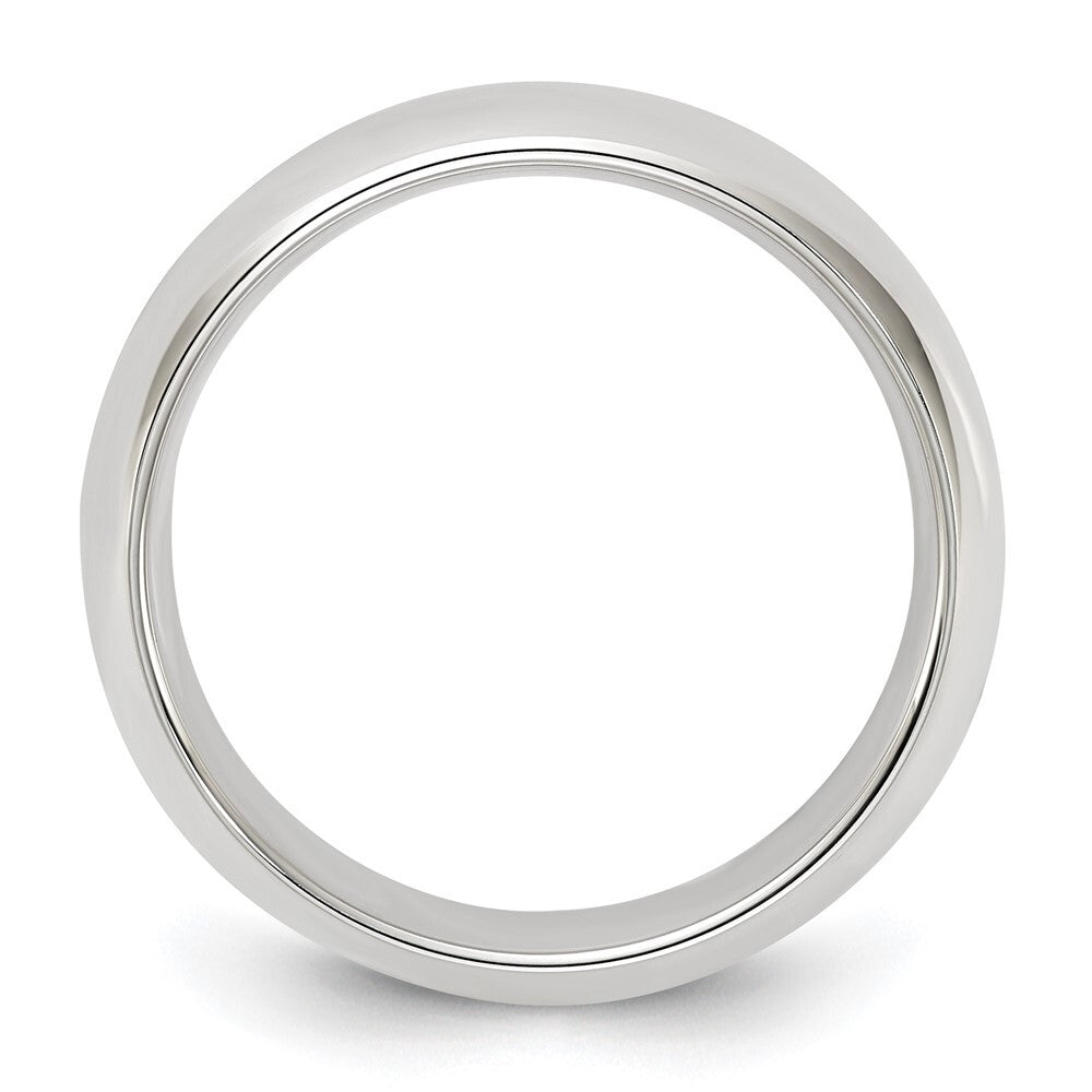 Sterling Silver Rhodium-plated 6mm Comfort Fit Size 13 Band