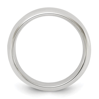 Sterling Silver Rhodium-plated 6mm Comfort Fit Size 13 Band