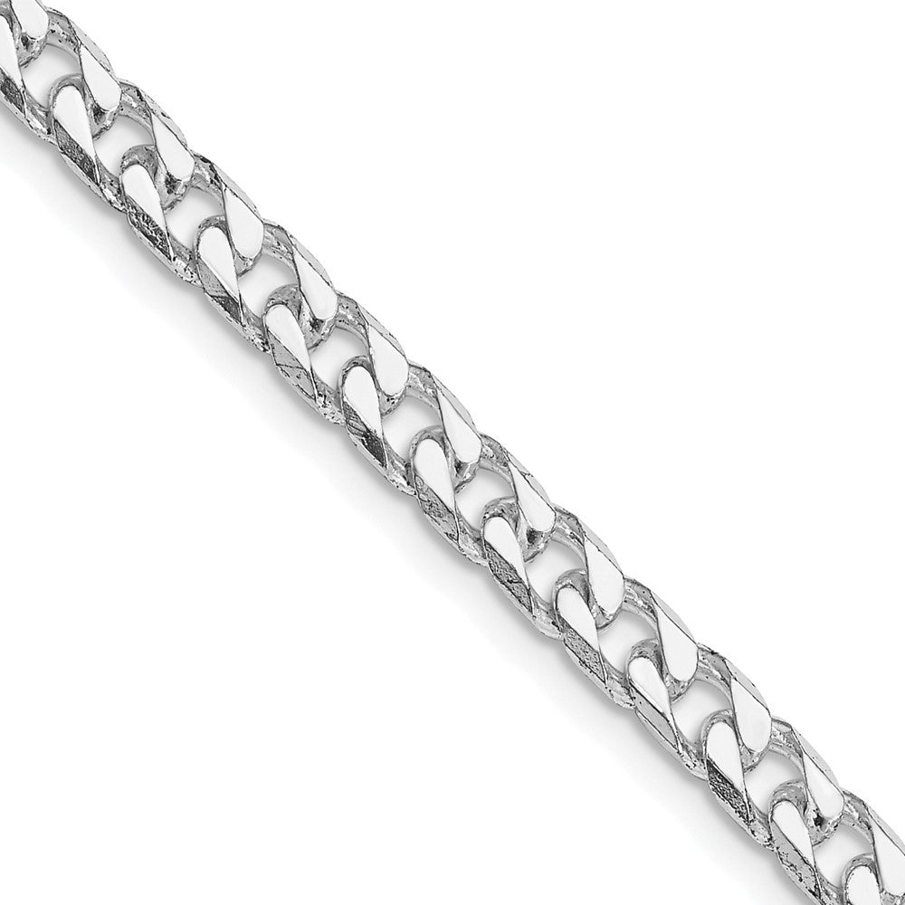 Sterling Silver Rhodium-plated Polished 5mm Curb Chain Necklace