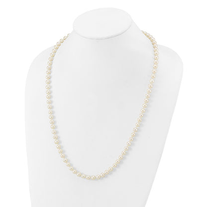 14k Yellow Gold 6-7mm White Freshwater Cultured Pearl 24 inch Necklace