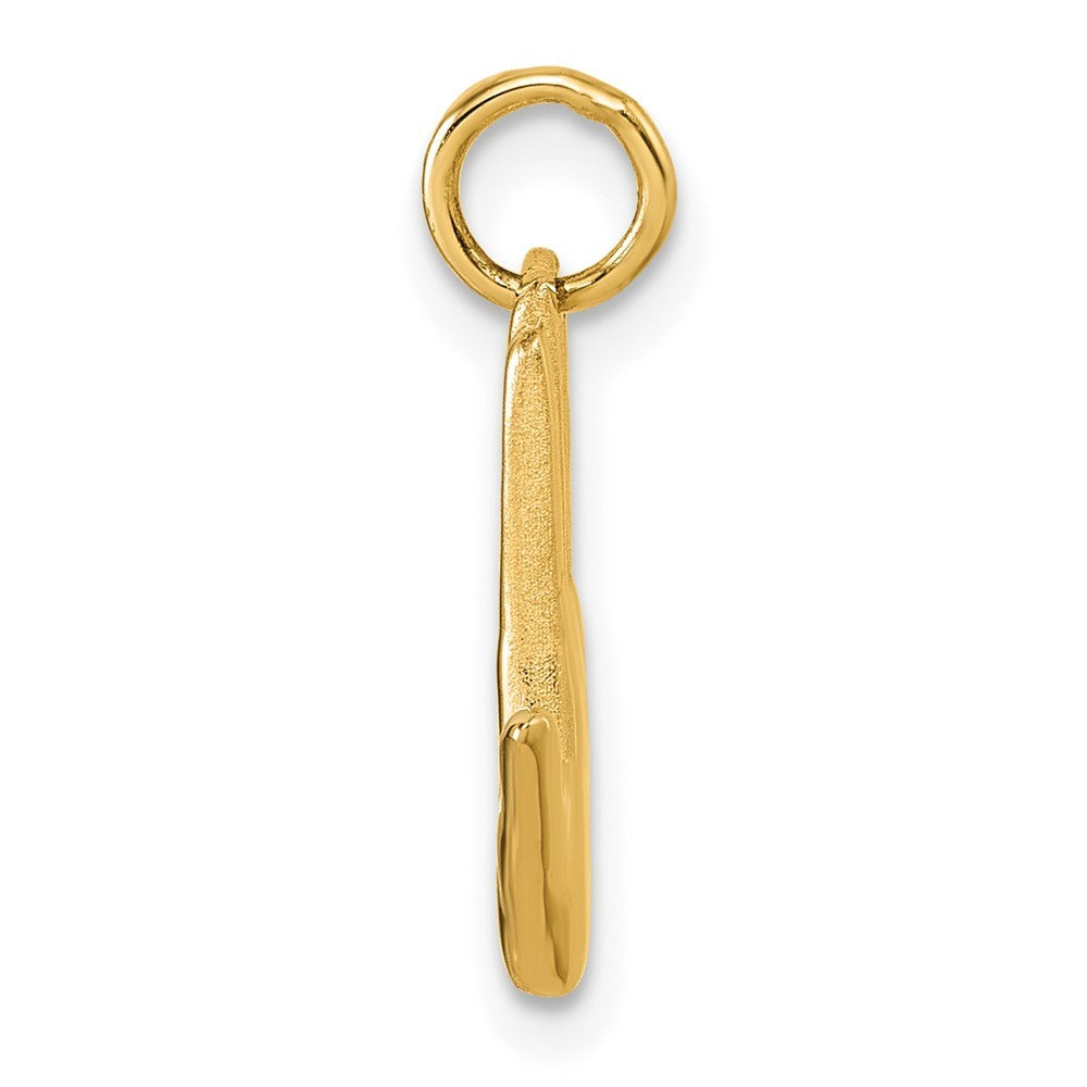 14k Yellow Gold Polished Live Long and Prosper Hand Pendant