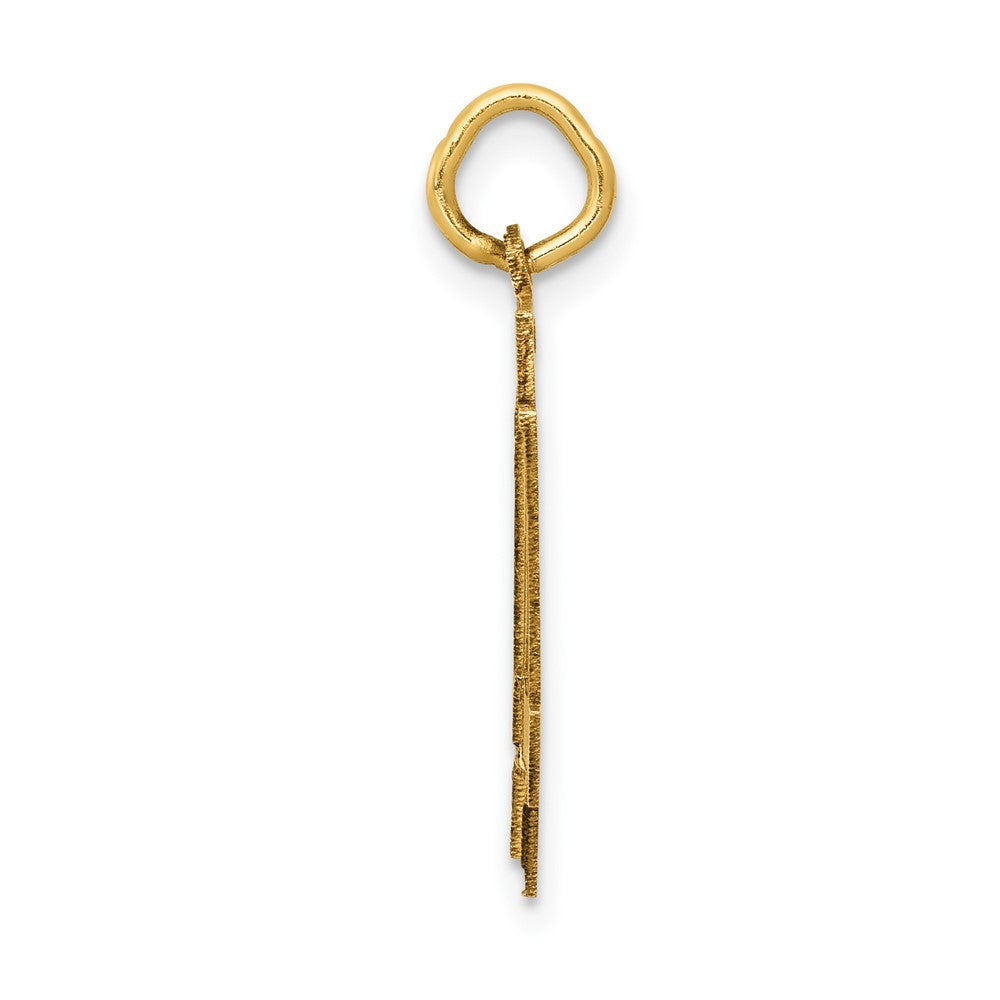14k Yellow Gold Medium Satin Number 44 Charm