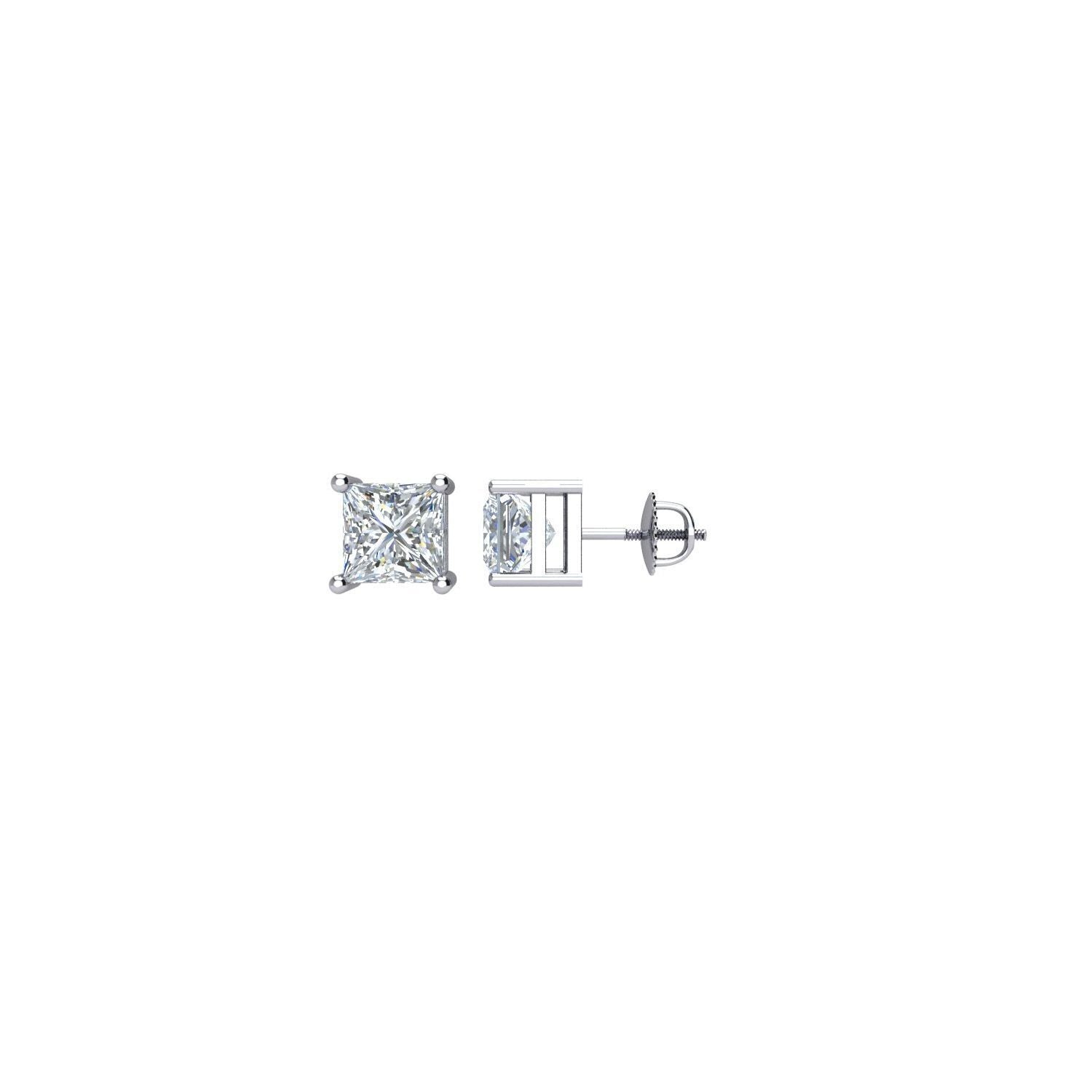 14k White Gold 1/3 CTW Natural Diamond Earring Fine Jewelry Gift for Women