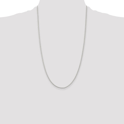 Sterling Silver 2mm Beaded Chain