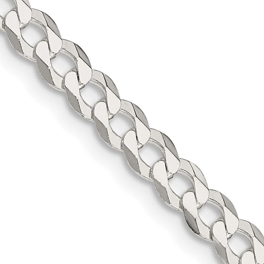 Sterling Silver 4.7mm Flat Curb Chain Necklace